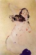 Egon Schiele Female Nude with Blue Stockings china oil painting artist